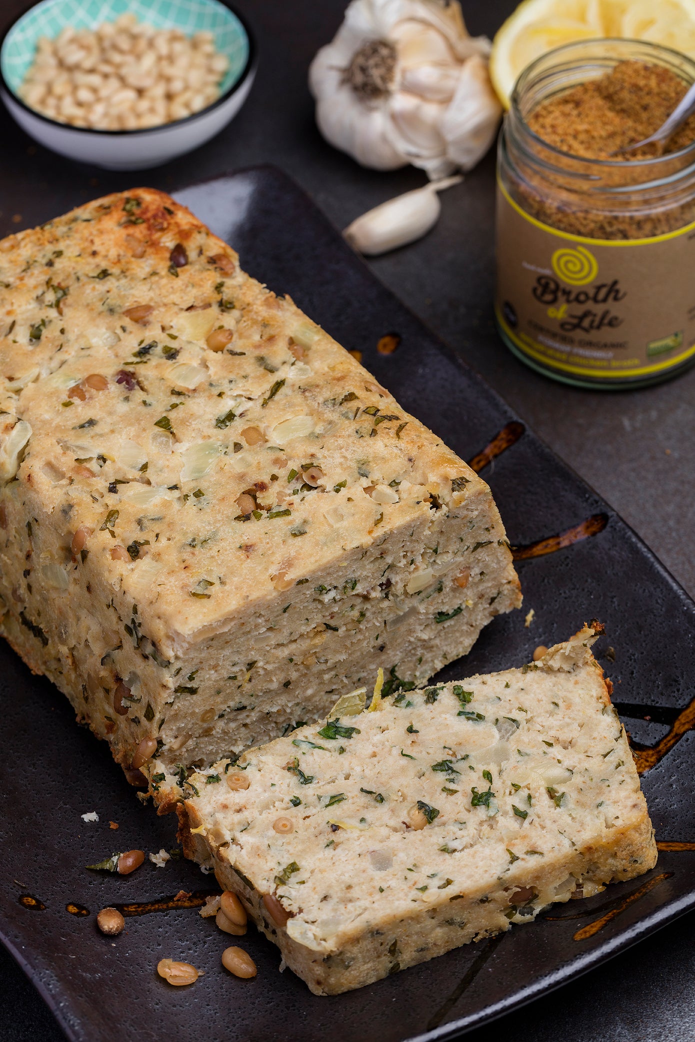 Chicken & Roasted Pine Nut Loaf