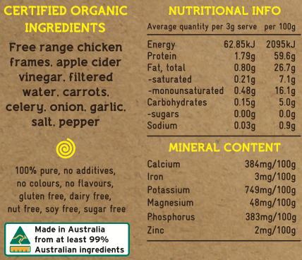 
                      
                        Chicken Bone Broth (organic)
                      
                    