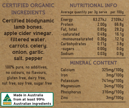 
                  
                    Lamb Bone Broth (organic)
                  
                